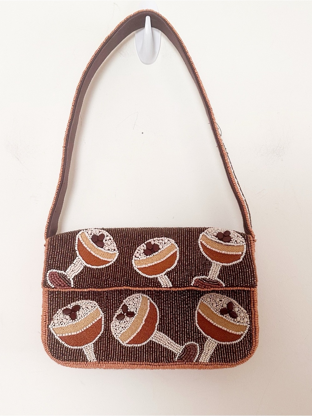 Anthropologie The Fiona Beaded Bag: Food & Drink Edition Espresso Martini - Picture 3 of 6